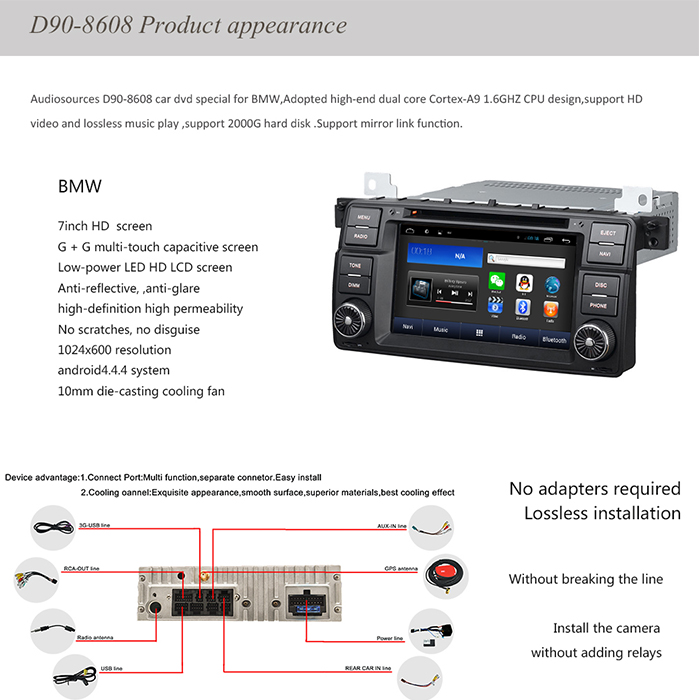 MULTIMEDIJA ANDROID D90-8608 ZA BMW SERIJE3/E46 (1998-2005),COMP